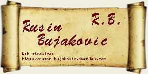 Rusin Bujaković vizit kartica